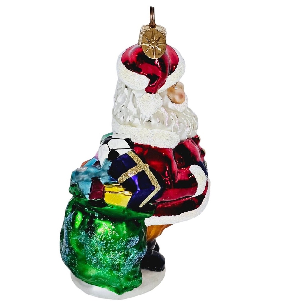 Radko HO HO HOLIDAY Christmas Ornament 01-0160-0 Jolly Santa With Presen… - Picture 5 of 9